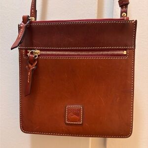 Dooney & Bourke Tan Leather Messenger Bag